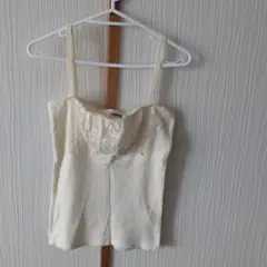 アイボリー レーストリム キャミソール