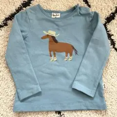 ba*ba kidswear カウボーイホース　プリント裏起毛ロンT 96cm