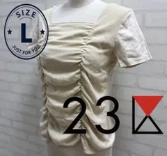 ★美品★ 23区 半袖 Tシャツ ベージュ サイズ40のサムネイル