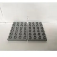レゴ デュプロ 薄い プレートブロック ミニミニ 4×6 基礎板 グレー ２個