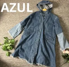 AZUL アズール　デニムジャケット　フード付き　長袖　Sサイズのサムネイル