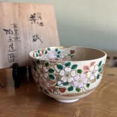 京焼　清水焼　加賀瑞山造　萬古窯　色絵雪輪　菓子鉢　瑞山造　鉢　木箱 京焼 清水焼 加賀瑞山造 萬古窯 色絵雪輪 菓子鉢 瑞山造 鉢 木箱