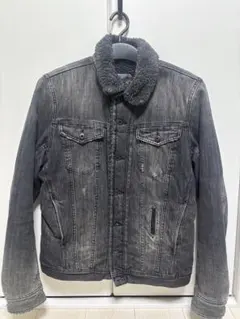 Diesel ボア襟付きデニムジャケット Mサイズ　グレー