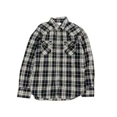 7BS3 【Wrangler】タータンチェック　ウエスタンシャツ　アメカジ　古着