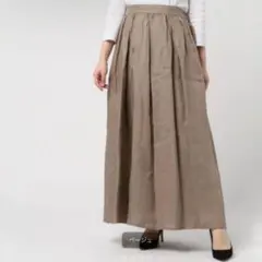 mizuiro ind ミズイロインド 麻 リネン フレアロングスカート 日本製のサムネイル