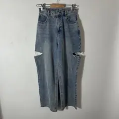 Re:EDIT デニムパンツ ブルー