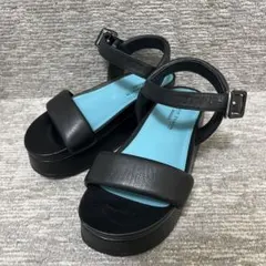 美品 ELVIO ZANON 厚底ストラップレザーサンダル 36 23.0のサムネイル