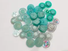 ボタンまとめ売り42(ターコイズ、グリーン系)