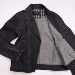 BURBERRY バーバリーブラックレーベル　ダブル　デニムライダース Lのサムネイル