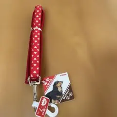 マイスターペット 赤いハート模様リード