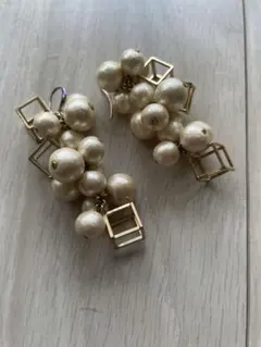 再値下げ★コットンパール　ボリュームピアス