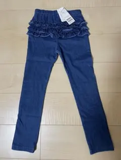 【新品未使用】petit main 裏起毛バックフリルレギンス