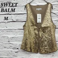 R4617 SWEET BALM【M】美品 タグ付き ベスト ジレ スパンコール