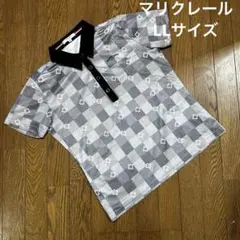マリクレール♡大きいサイズ　半袖ゴルフポロシャツ　グレー系