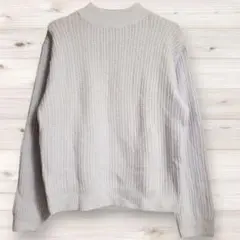 B1341 ユニクロ ニット セーター プルオーバー 長袖 (S) コットン混