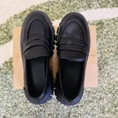 ブラックローファー　5センチ厚底