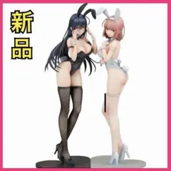 【新品】 2体セット 黒バニー葵 & 白バニー夏芽 フィギュア 1/6スケールのサムネイル