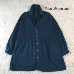【美品】ヤッコマリカルド　総ピンタック長袖シャツ 羽織り　チュニック YACCOMARICARD総ピンタック長袖チュニックブラウス ヤッコマ