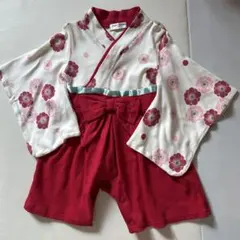 花柄着物風ベビー服 70cm