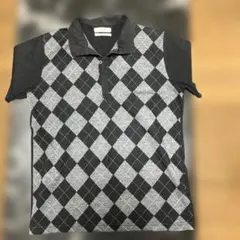 ダイヤモンドパターン 半袖ポロシャツ