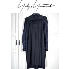 Yohji Yamamoto ステンカラーコート 切り替え ブラックのサムネイル