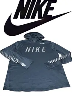 NIKE DRI-FIT フード付き長袖パーカー ネイビー