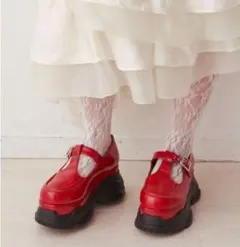 jouetie スニーカー 厚底メリージェーンレースアップシューズ バレエコア