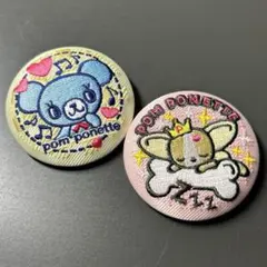 ナルミヤ　刺繍缶バッジ　ポンポネット　セット