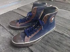 90s CONVERSE ネイビー/ブラウン ハイカットスニーカー