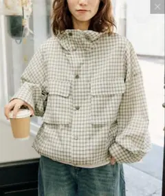 CIAOPANIC TYPY チェックフードシャウター　Mサイズ