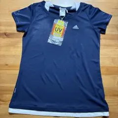 adidas ClimaLite UVカット半袖Tシャツ ネイビー
