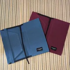 t*g様 ブックカバー（縦19㎝×横23㎝：ブルー・レッド）