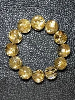 ⭐︎【極上品】天然銅色ゴールドルチルクオーツ ブレスレット 18.3mm