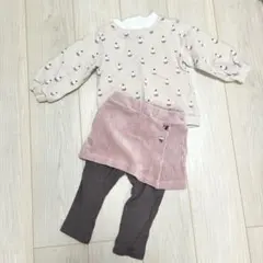 【petit main】プティマイン 90 2点セット トレーナー スカッツ