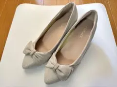 ChiffonFit リボンパンプス シルバー 23cm