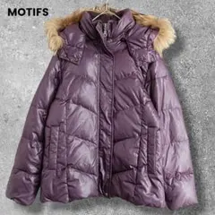 MOTIFS　ダウンジャケット　ブルゾン　アウター　紫　M レディース　防寒着