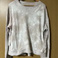 古着タイダイ柄 スウェットLゆったり ニュアンスカラー