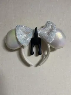 ディズニーカチューシャ(白バルーン＆オレンジスパンコール)