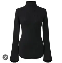 ユニクロ マメクロゴウチ　3Dリブハイネックセーターブラック