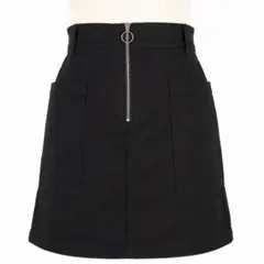colza ミニスカート ブラック Mサイズ フロントジップ ポケット付きのサムネイル