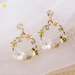 新品 ガーグル ハチの巣 イヤーカフ ゴールド イヤカフ 蜂 はち ハチ 