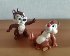 Disney◆チップとデール◆陶器置物◆ディズニーランド◆レトロ