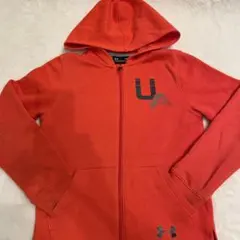 【訳あり】アンダーアーマー　キッズ　裏起毛パーカー　M 140cm フルジップ