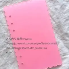 アクリルバインダー saving もくもく型 ピーチ A6韓国 バインダー貯金