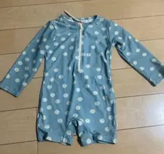 ベビー用　水玉模様 ラッシュガード　 水着　86〜92cm