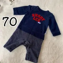 Buddy-Lee /ロンパース /長袖/ネイビー/ロゴ刺繍/サイズ70