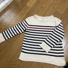 UNIQLO 長袖カットソー 110 ストライプ