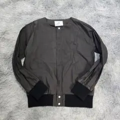 ✨JieDa✨15AW ノーカラージャケット 1 墨黒 比翼 ブルゾン 日本製のサムネイル