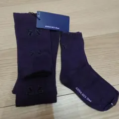 ANNA SUI i パープル リボンタイツ