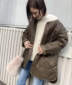 新品未使用タグ付★CIAOPANIC TYPYキルティングオーバーコート カーキ